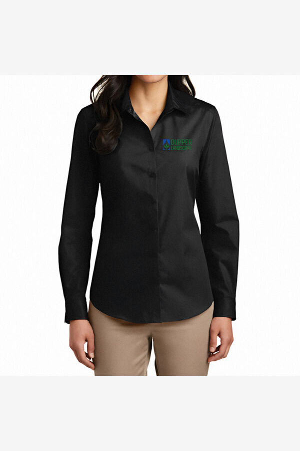   - Women's Long Sleeve Carefree Poplin Shirt Thumbnail